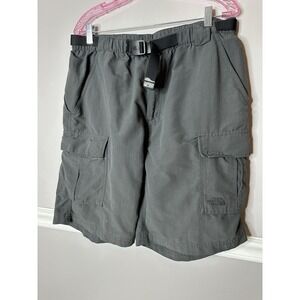 North Face Men's Gray Ripstop Cargo Hiking Shorts Men's Sz LG  Stretch Outdoors